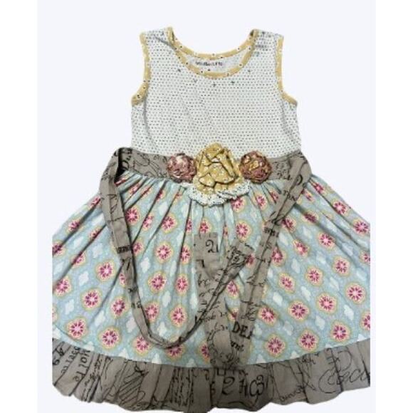 Mustard Pie 5T Dress for Girls Ruffle Tunic Flowered Dress - Picture 2 of 5